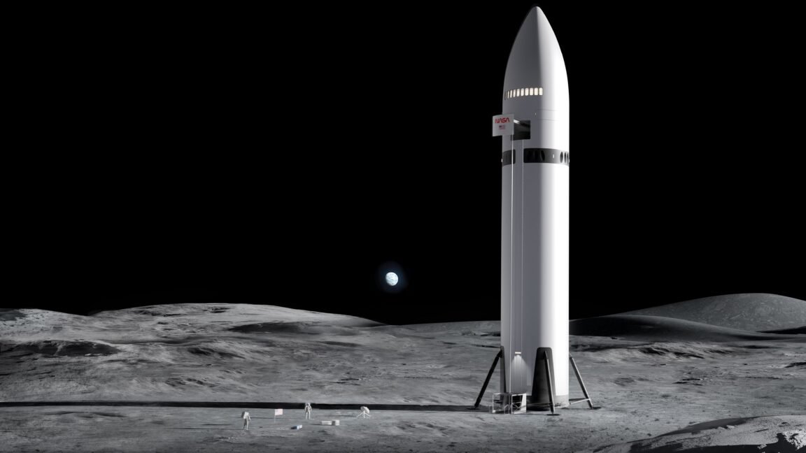 What would a “simplified” Starship plan for the Moon actually look like? 1 07 24 25 HLS on surface elevator down 4d48994673