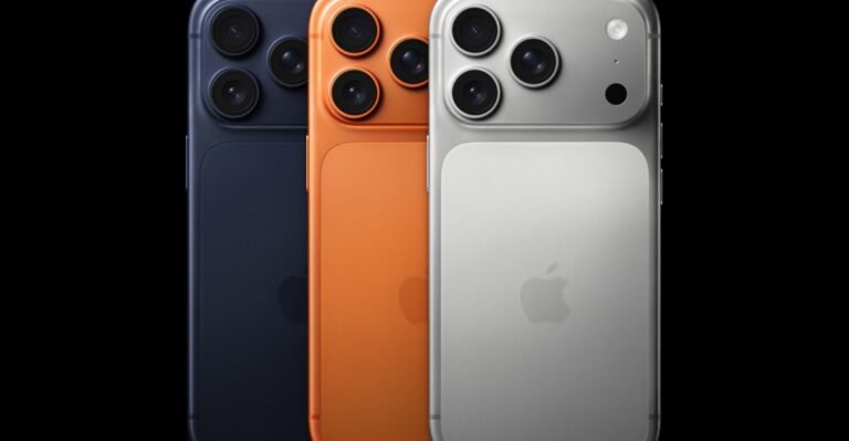 Apple iphone 17 pro colors blue orange silver