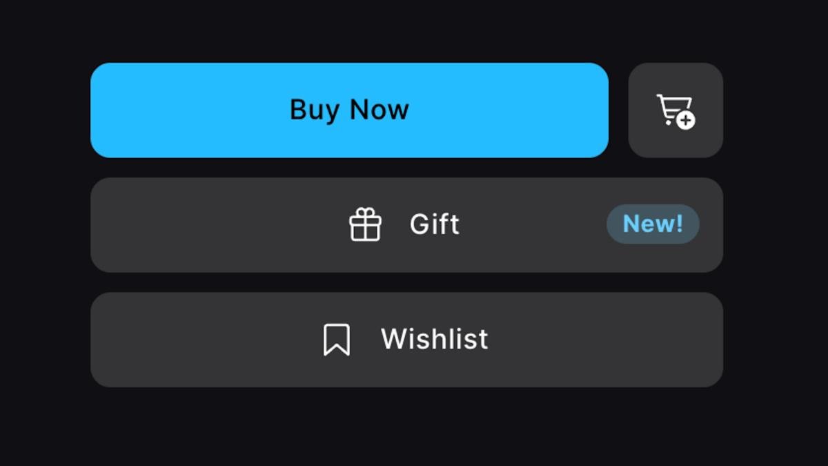 Epic Games Store Gift Button
