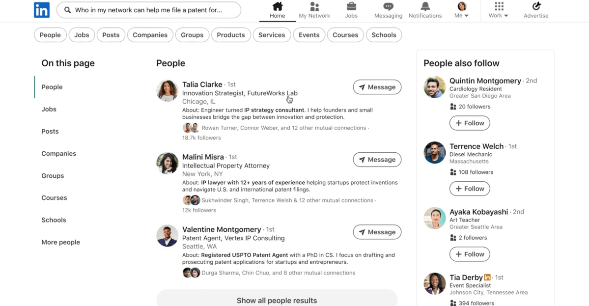 LinkedIn is making it easier to search for people with AI 1 ai search results linkedin