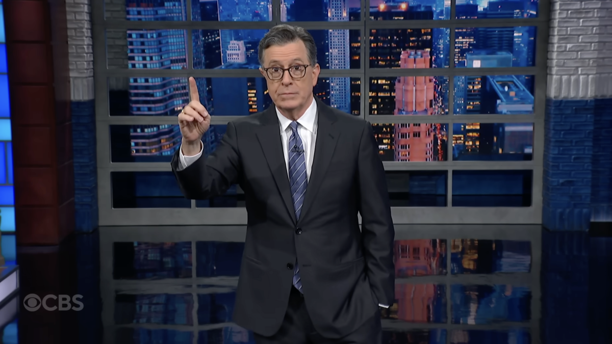 Stephen Colbert reacts to newly released Epstein emails about Trump 1 hero
