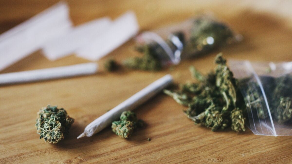 marijuana buds joint