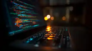 nuneybits A glowing computer screen on a laptop computer code s c5238c15 75e5 4c2b 9f4b e530ad71adf0