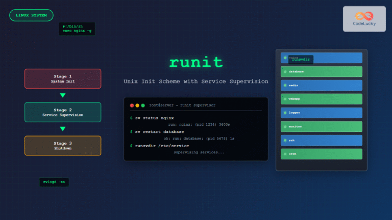 runit linux init service supervision