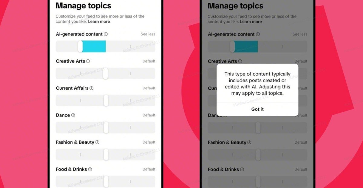tiktok ai controls manage topics