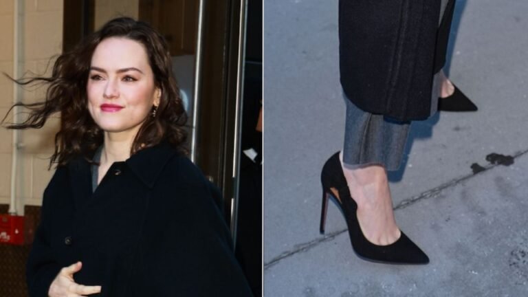 daisy ridley aquazzura very bow tie black suede pumps nyc