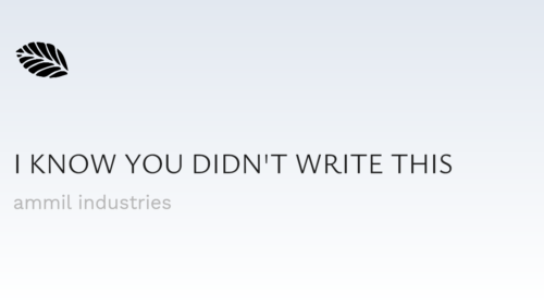 i know you didnt write this