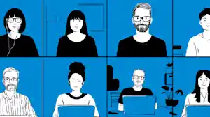 nuneybits Vector art of a video conference in Zoom blue b4fb4be6 243a 4462 8913 626538caf7f6.webp