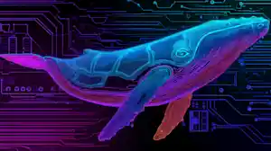 nuneybits Vector art of neon cyberpunk whale over circuits 1914c178 faa7 480a 8588 6cf371c38f50.webp