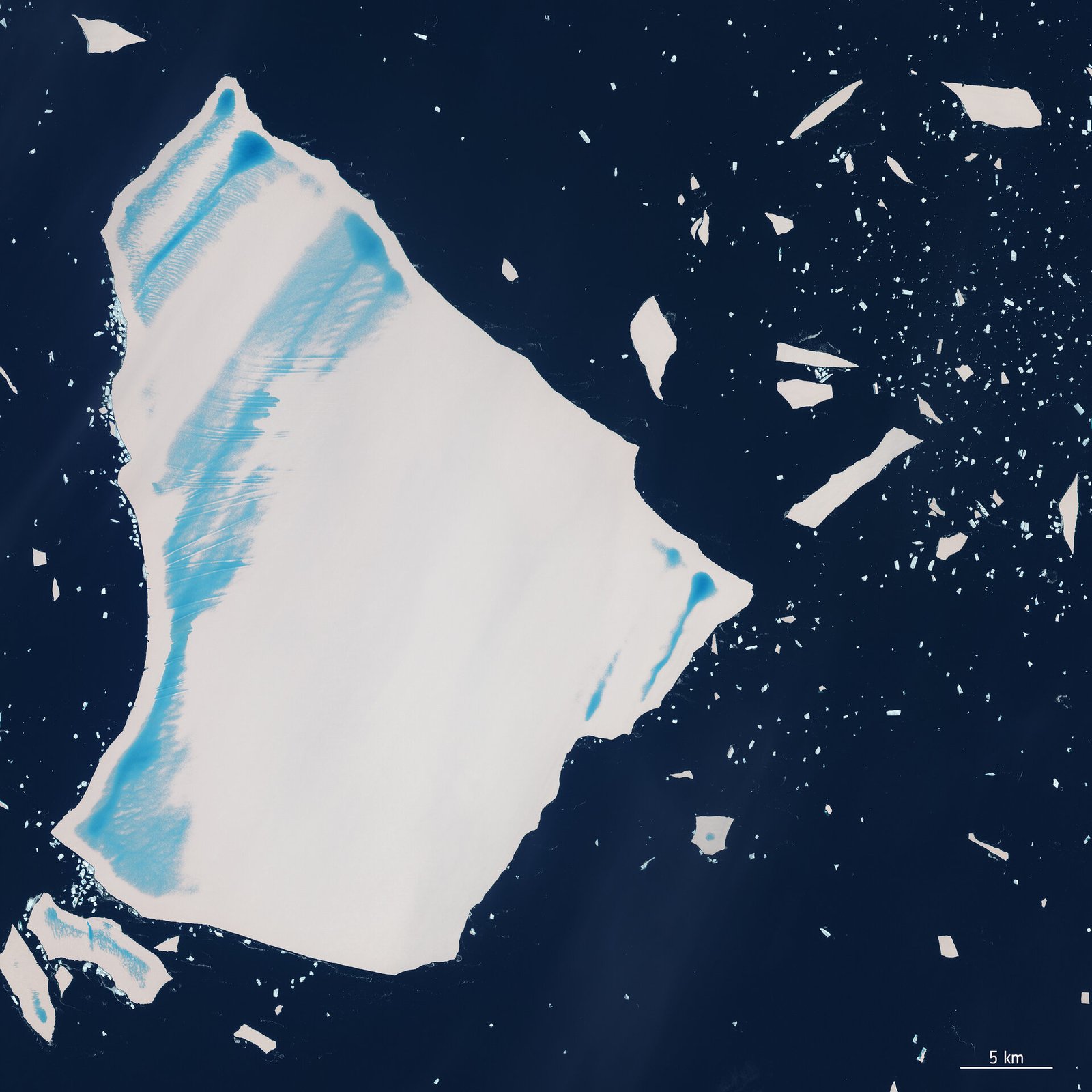 Earth from Space The fate of a giant pillars