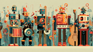 crimedy7 illustration of a robot orchestra abstract ar 169 c115b42c 004a 4563 b055 bc4a5faa08c6 0