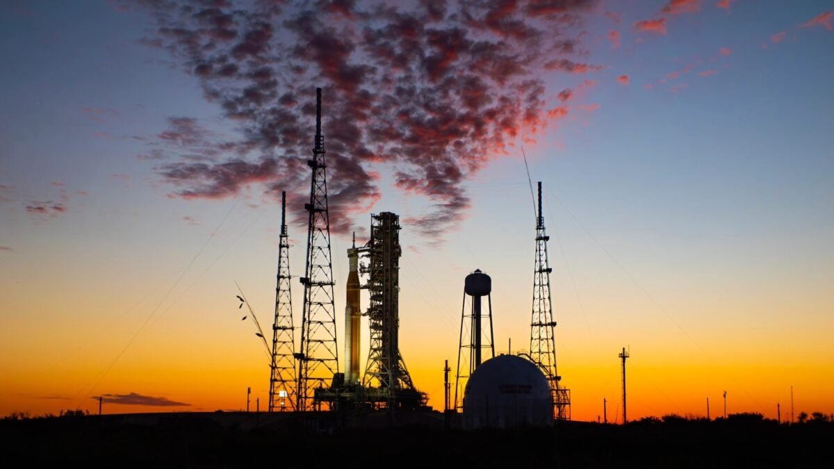 artemis ii at the pad sunset 01282026 1orig