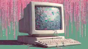 nuneybits Vector art of retro CRT monitor displaying cascading 4c1978f2 debf 4c64 bcac 269b5f7df6ca