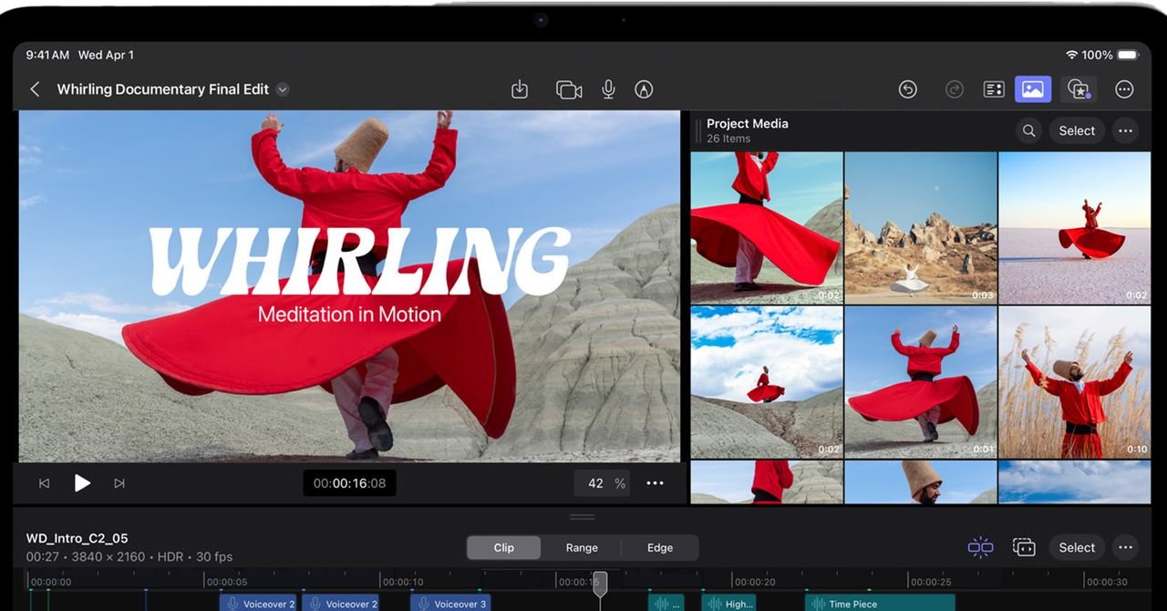 Apple iPad Air M4 Final Cut Pro