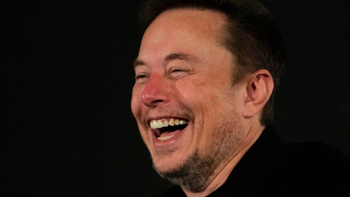 elon musk laughing