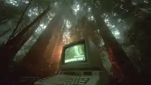 nuneybits Glowing computer screen of a retro computer located i 2458ba64 8497 4e54 b7b0 2f2cc9c9defa