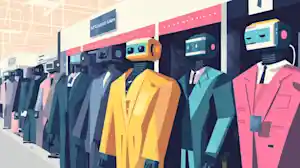 nuneybits Vector art of a robot marketplace store robots in bus f138a55a decc 41ca b036 664d5c6e7234