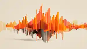 nuneybits Vector art of burnt orange voice waves rising from a b4e149ce 8692 4f29 8c57 9d1ac9c21a08
