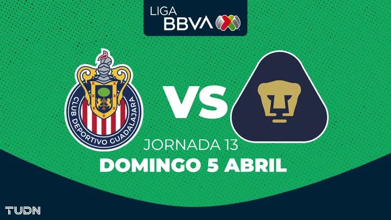 guadalajara vs pumas horario y donde ver el partido de la jornada 13 de la liga mx clausura 2026