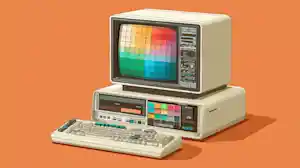 nuneybits Vector art of a retro CRT computer displaying color s d7afd7e6 cc20 434f b18e 32f034a387ed