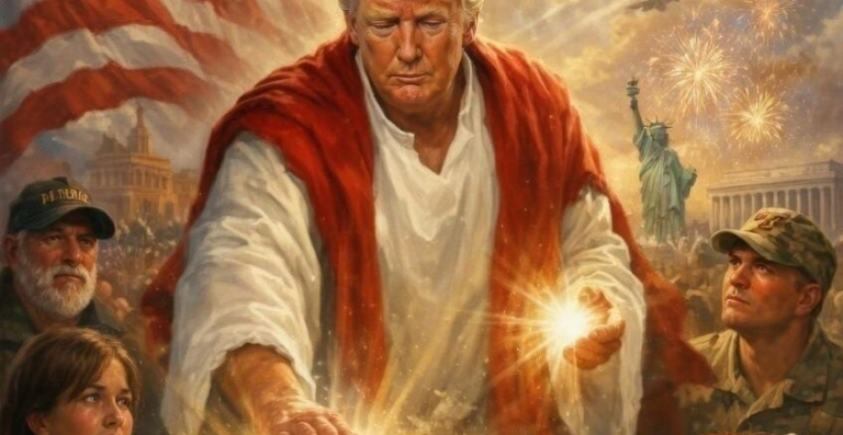 trump jesus altered