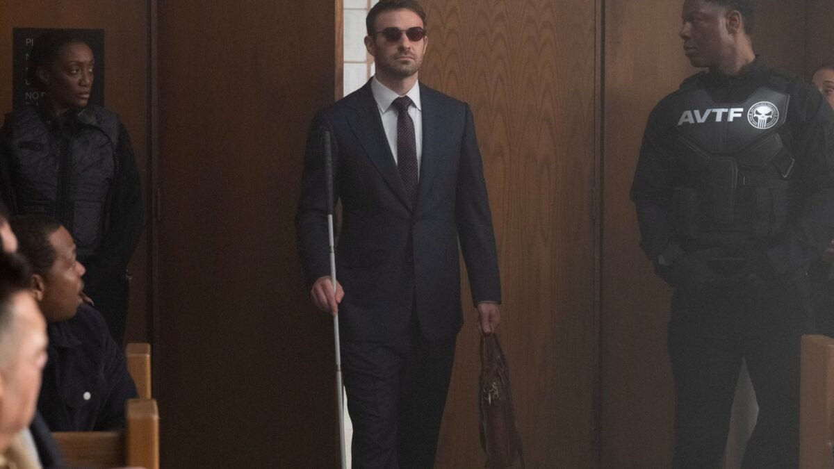 Daredevil Born Again Charlie Cox courtroom