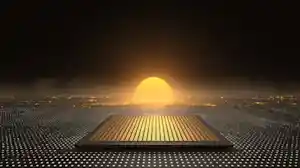 Nuneybits Vector art of a square golden wafer scale chip as a r 31f72f61 77ca 4e32 92d1 88e71bd3c852