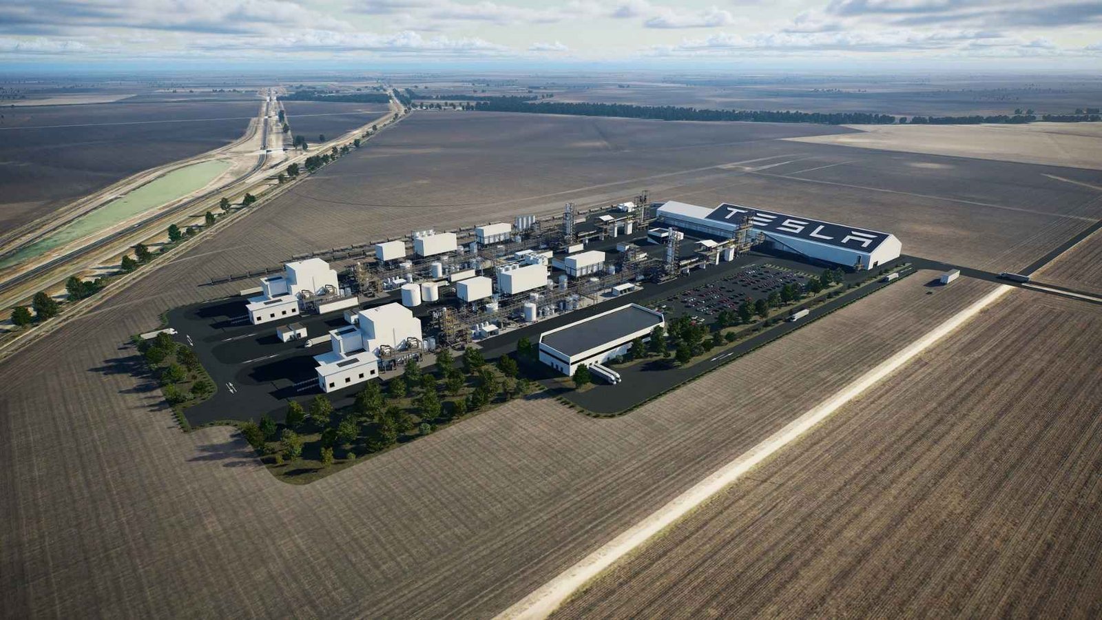 Tesla Lithium Refinery