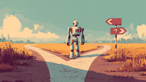 crimedy7 illustration of a robot standing at a crossroads a 1bc6b323 ec90 488d bb64 fe96277704da 3