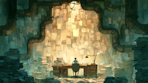 u7277289442 An AI agent is sitting at a desk. The desk is cov 75a9078a ea3d 421e bf5d 23a650aab330 0