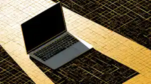 Nuneybits Vector art of a laptop sized AI casting a giant geome e2031be7 1e11 4da1 b7bc 671e6a3ca75e