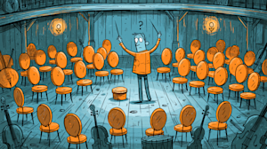 u7277289442 An empty stage. Chairs are assembled in a semi ci 99405c6d 5f82 4abd ad6e 602bc2800e88 1